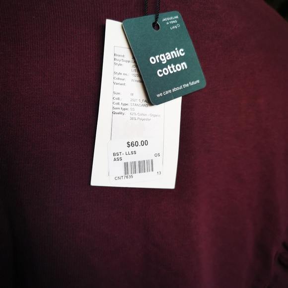 NWT VERO MODA ruffled *organic cotton* sweatshirt - Picture 4 of 4